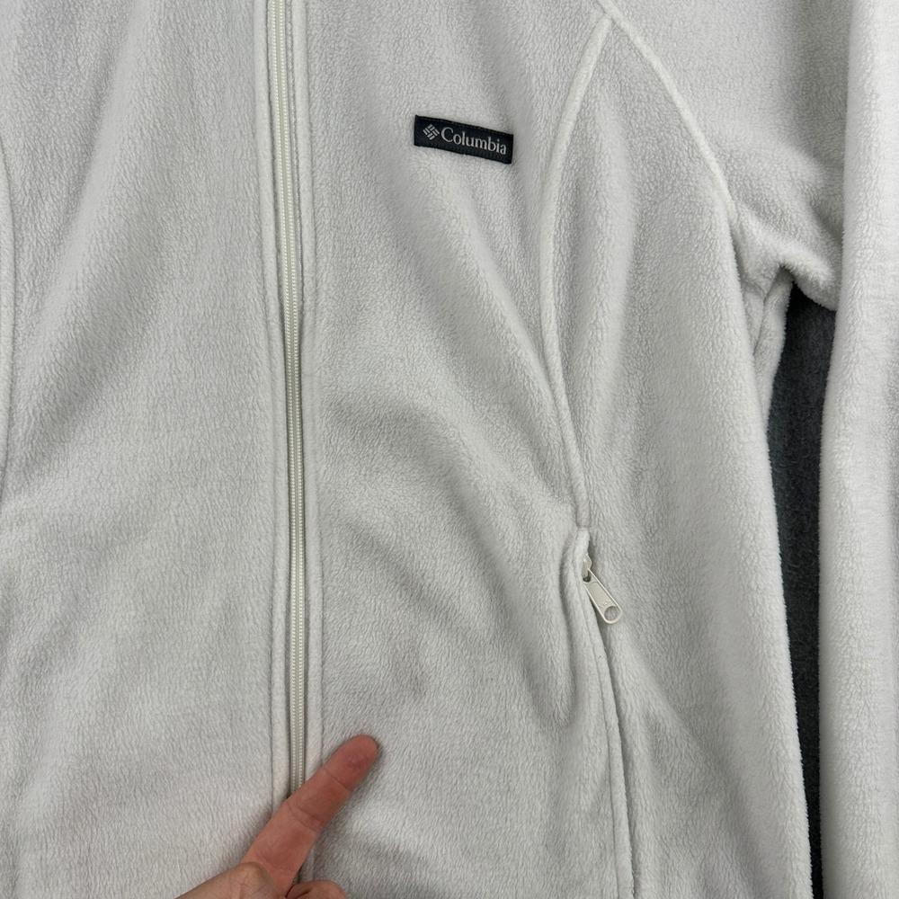 Columbia Fleece Jacket Womens L White Benton Springs Full Zip WL6439 Outdoor‎ - Picture 5 of 10